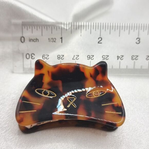 New FREE PEOPLE kitten hair claw clip tortoise - Picture 6 of 7